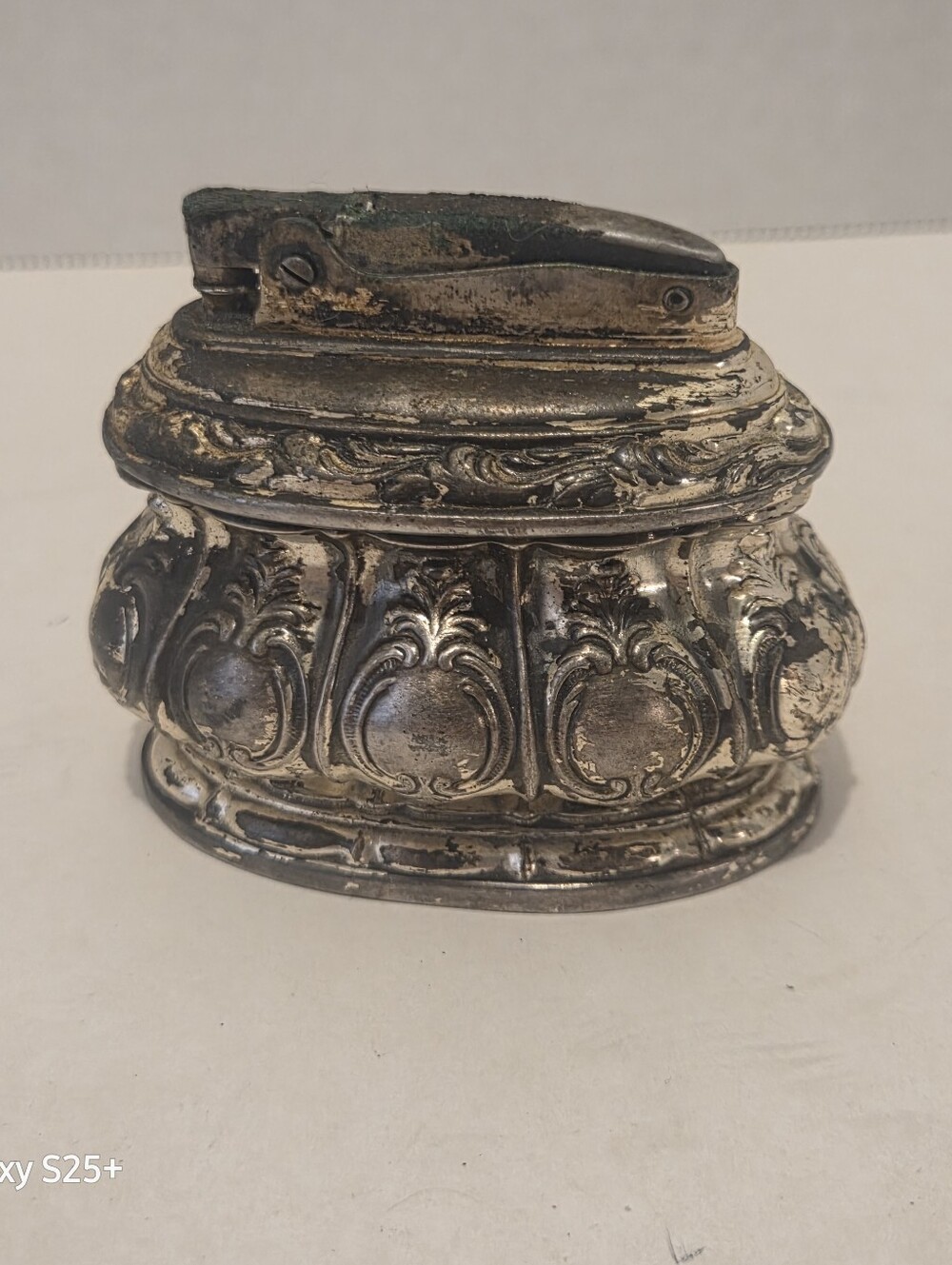 Vintage Ronson Regal Table Lighter, Art Deco, Silver Tone, USA, 1930s–1940s